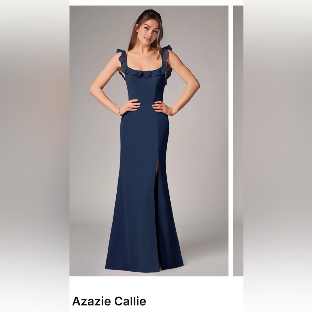 Azazie Callie Navy Maxi Dress